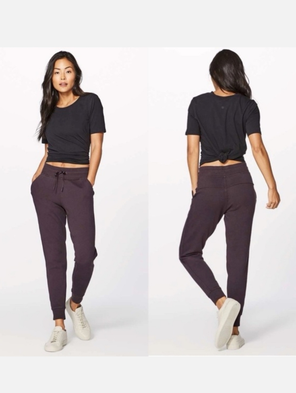 Lululemon Womens Warm Down Jogger Size 4 (26") in Pelt‎ Maroon Color Sweatpants